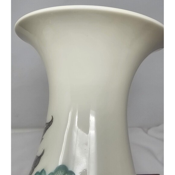Vintage Schaubach Kunst Floral Tapered Hand Painted Vase Germany 8" Excellent - Picture 8 of 16